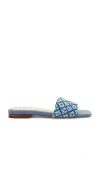 L Agence Aloise Sandal In Light Denim