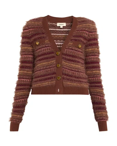 L Agence Ariadne Mixed Stripe Cardigan