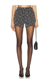 L Agence Ashton High-rise Short In Black Ecru In Multi
