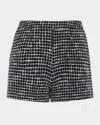 L Agence Ashton High-rise Short In Black Ecru In Multi