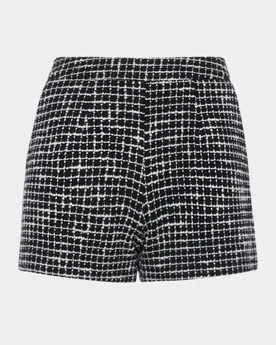 L Agence Ashton Tweed Shorts In Blackecru