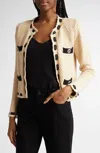 L Agence L'agence Astor Contrast Trim Cardigan