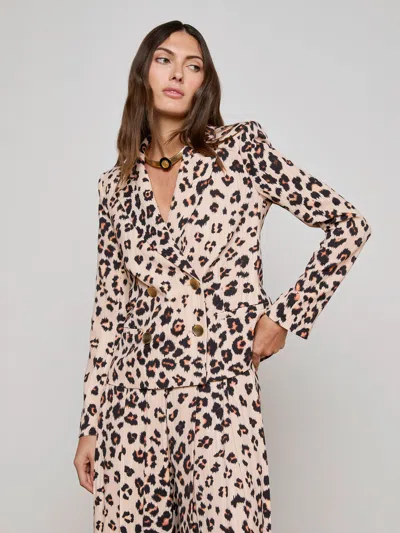 L Agence Atmore Double-breasted Blazer In Multi