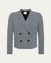 L Agence Atmore Plaid Blazer In Whiteblack Glen Plaid
