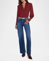 L Agence Ava Blouse In Syrah