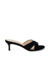 L Agence Aveline Slide Sandal In Black Suede