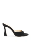 L Agence Avery Slide Sandal In 블랙 스웨이드