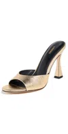 L Agence L'agence Women's Avery Slide High Heel Sandals In Gold Lizard