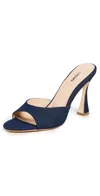 L Agence Avery Slide Sandal In Dk Blue
