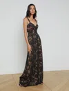 L'agence Avignon Lace Maxi Dress In Black | ModeSens