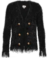 L Agence Azure Cardigan In Black In Black