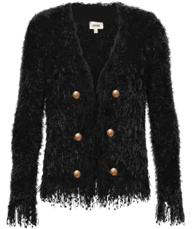 L Agence Azure Cardigan In Black