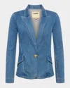 L Agence Baldwin Denim Blazer In Belvedere
