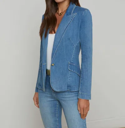 L Agence Baldwin Denim Blazer In Provo