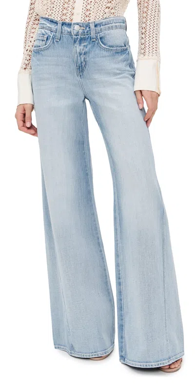 L Agence Beau T-seam Wide Leg Jeans Fontana