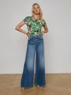 L Agence Beau Wide-leg Jean In Blue