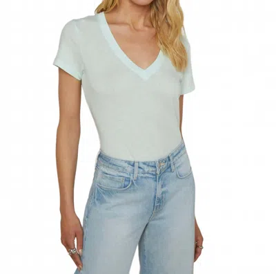 L Agence Becca Cotton V-neck T-shirt In Pale Jade