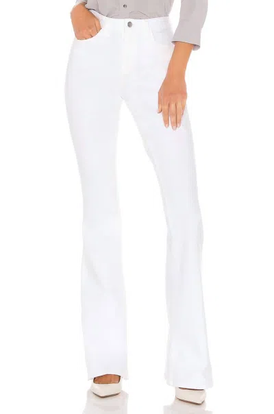 L Agence Bell High Rise Flare Jean In White