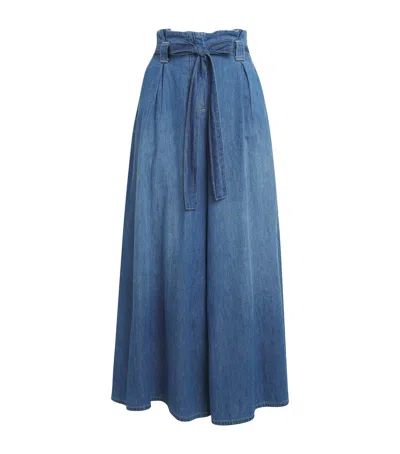 L Agence Belted Paperbag Wide-leg Trousers