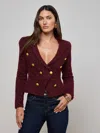 L'agence Bethany Knit Blazer In Brown