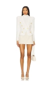 L Agence Bethany Knit Blazer In 아이보리 & 골드