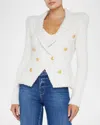 L Agence Bethany Knit Blazer In Ivorygold