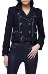 L AGENCE BILLIE BELTED JACKET IN BLACK