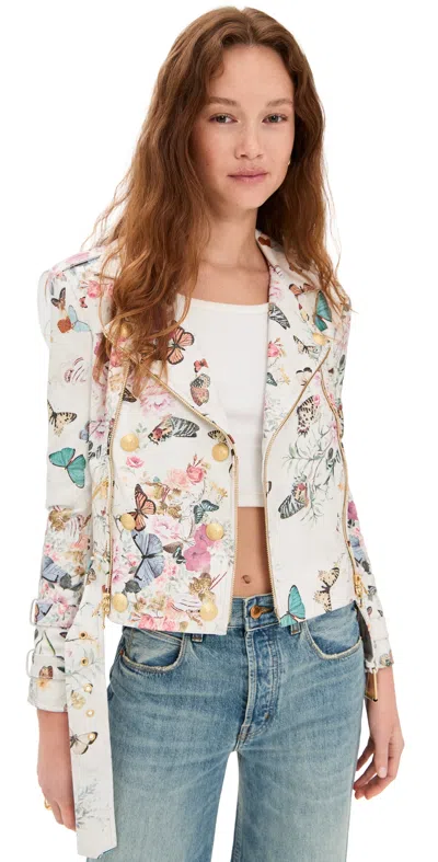 L Agence Billie Belted Leather Jacket Charonda Butterfly
