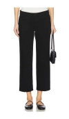 L Agence Blaine Crop Stovepipe Wide Leg In Black
