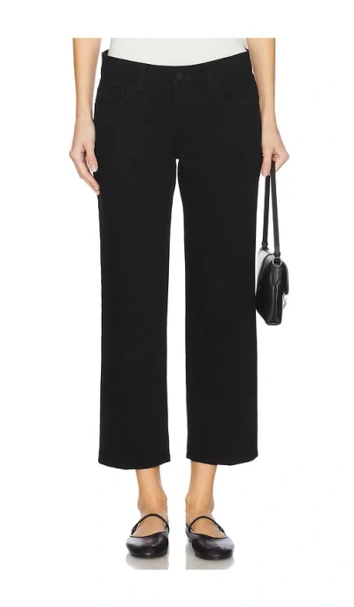 L Agence Blaine Crop Stovepipe Wide Leg In Noir