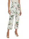 L Agence Blaine Cropped Stovepipe Jeans In Multi Floral Bleach