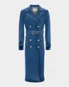 L Agence Bradley Denim Trench Coat In Lynnwood