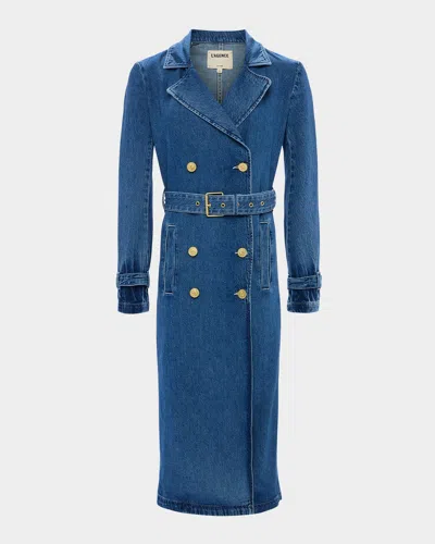 L Agence Bradley Denim Trench Coat In Lynnwood