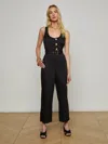 L'agence Branca Poplin Jumpsuit In Black