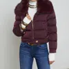L'agence Bretton Puffer Jacket In Wine In Pink