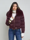 L'agence Bretton Puffer Jacket In Wine In Wine
