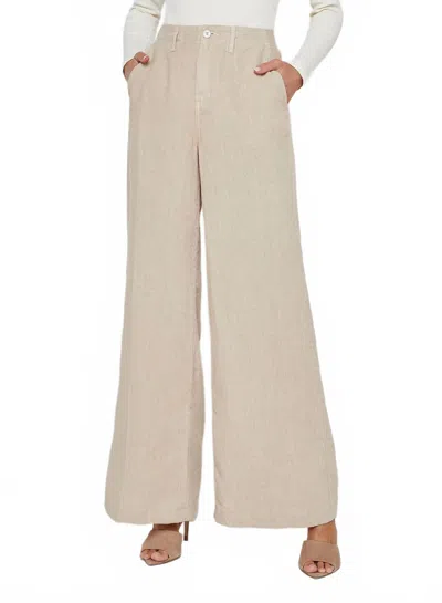 L Agence Brie Linen Pant In Doeskin