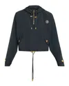 L Agence Bronwyn Cropped Water-repellent Windbreaker In Black