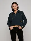 L Agence Bronwyn Cropped Water-repellent Windbreaker In Black