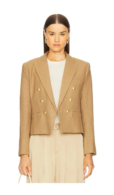 L AGENCE BROOKE DOUBLE BREASTED CROPPED BLAZER