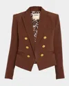 L'agence Brooke Open-front Blazer In Brown
