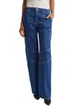 L Agence L'agence Brooklyn High Waist Wide Leg Cargo Jeans In Multi