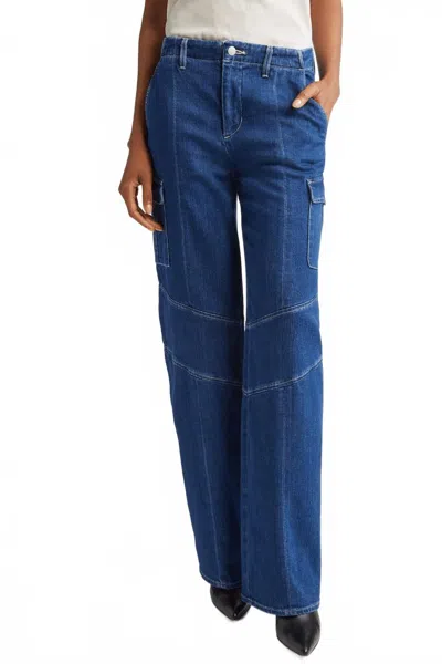 L AGENCE BROOKLYN HIGH RISE UTILITY WIDE LEG JEANS IN BARCA