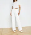 L Agence Brooklyn Utility Pant In White