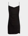 L'agence Bruna Faux Wrap Cami Dress In Black