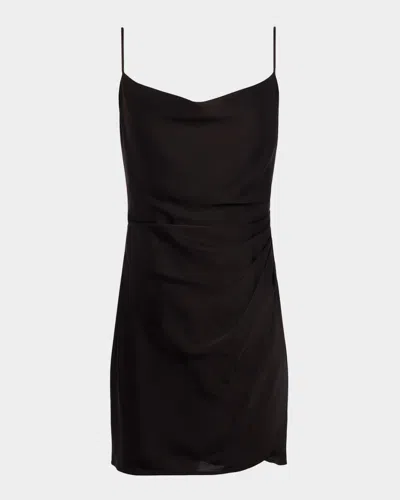 L Agence Bruna Faux Wrap Cami Dress In Black