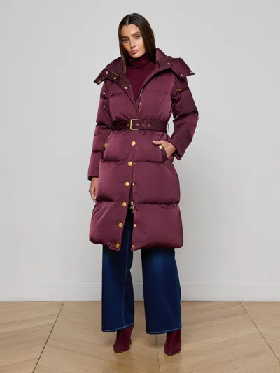 L Agence Bryson Snap Maxi Puffer In Brown
