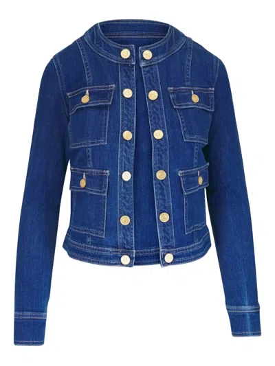 L Agence Button-detailing Denim Jacket