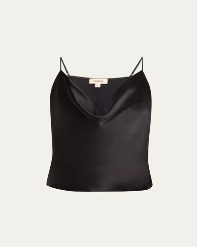 L AGENCE CALISTA COWL-NECK SILK CAMISOLE