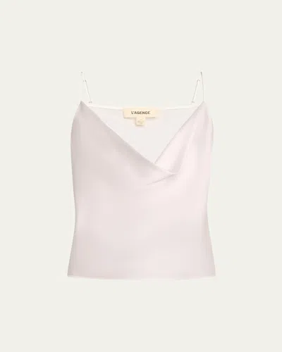 L AGENCE CALISTA COWL-NECK SILK CAMISOLE
